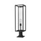 Z-Lite Dunbroch 1 Light Outdoor Pier Mounted Fixture, Black & Clear 584PHBR-533PM-BK - alternate 3